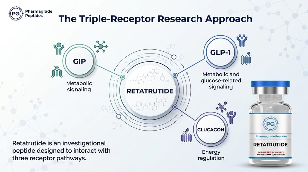 Retatrutide GIP GLP-1 glucagon receptor research